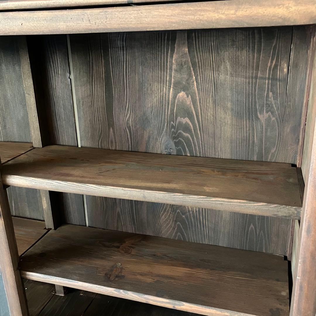 レトロ　ヴィンテージ　古家具　古民家　古道具　食器棚　シェルフ　ガラス棚