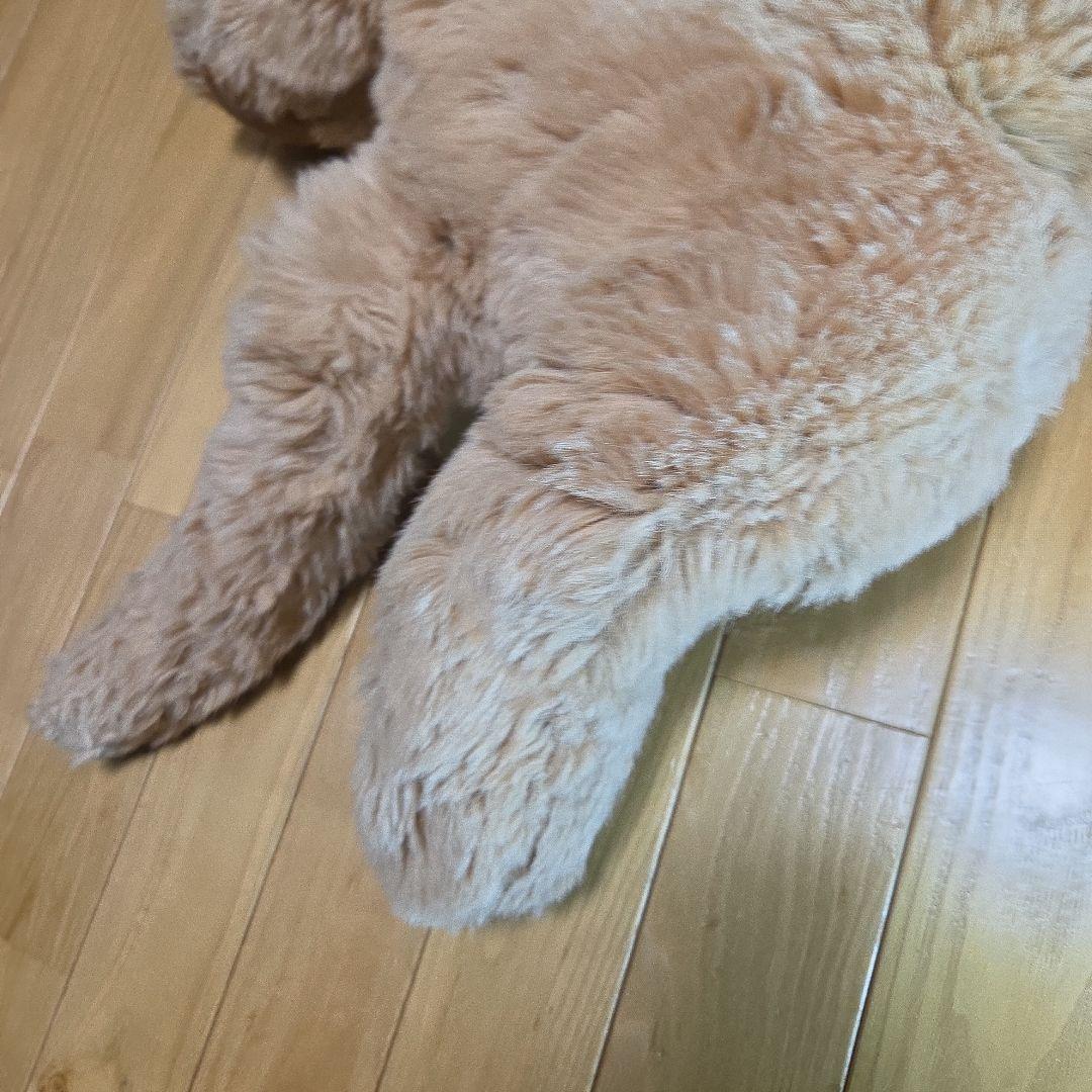 大きめ ベージュ 犬のぬいぐるみ くたくた　レトリーバー系？