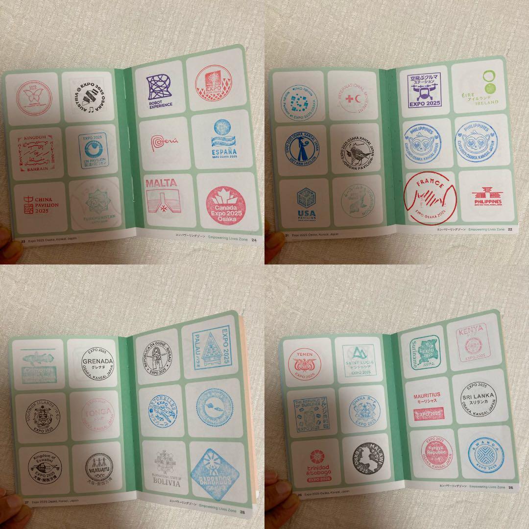 り*！様 万博公式スタンプパスポート　フルコンプリート　最終日10/13消印