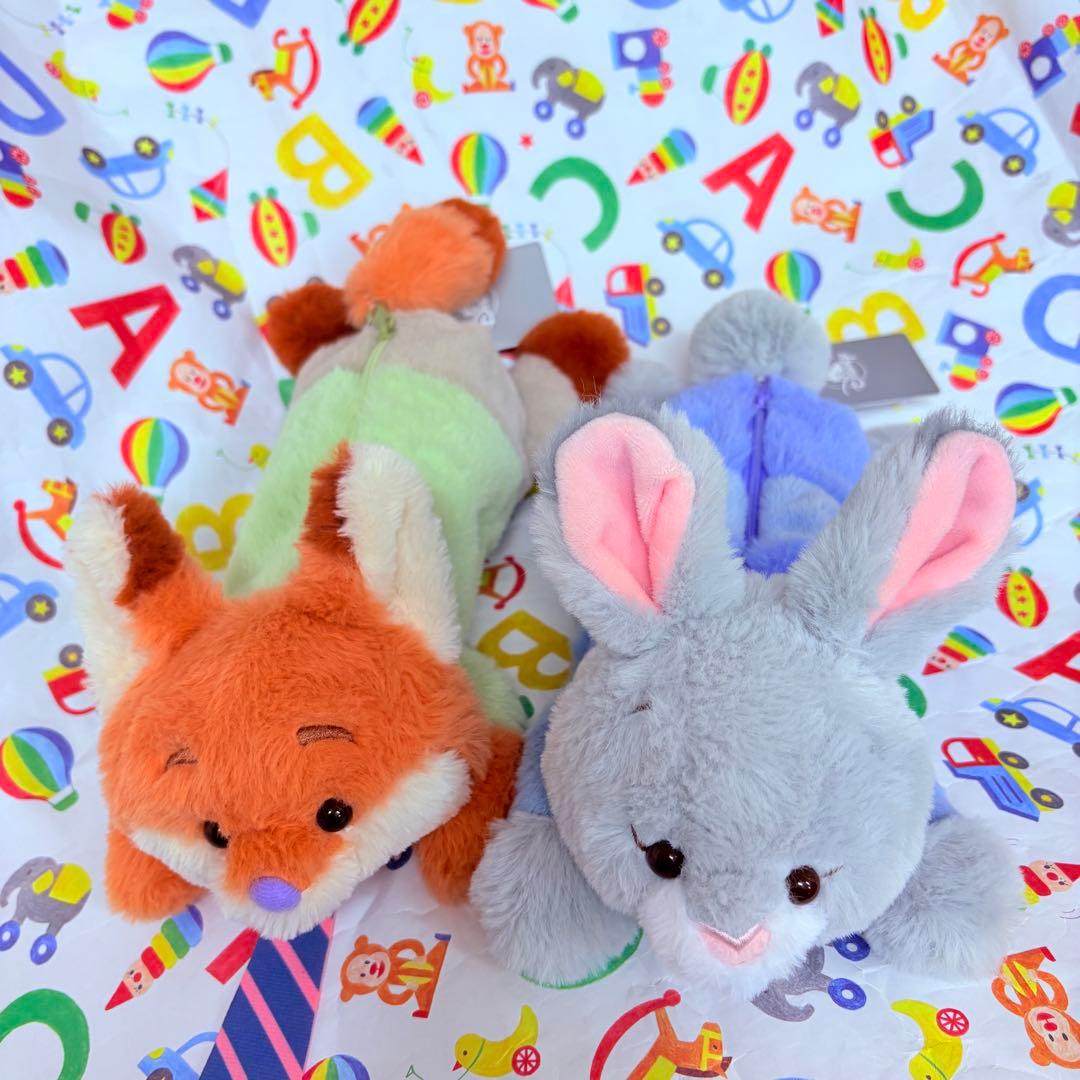 ズートピア　ニック　ジュディ　ペンケース　ぬいぐるみペンケース　ディズニー