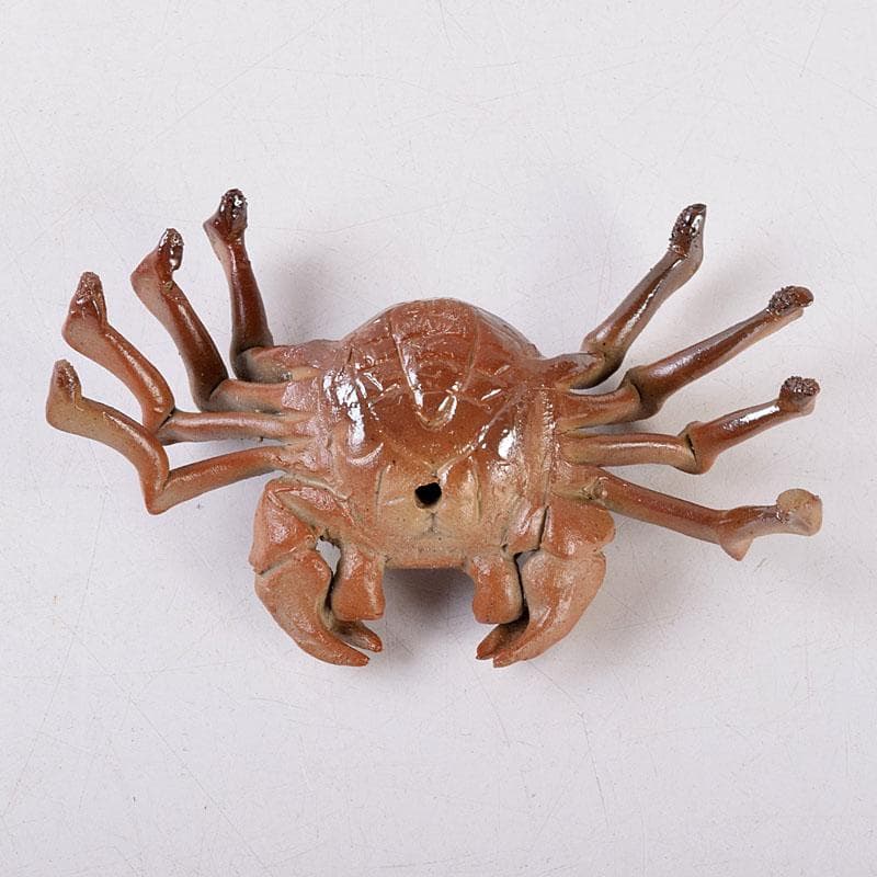 能登七尾　城山焼　國下三郎作　蟹　箱付　Z　8537