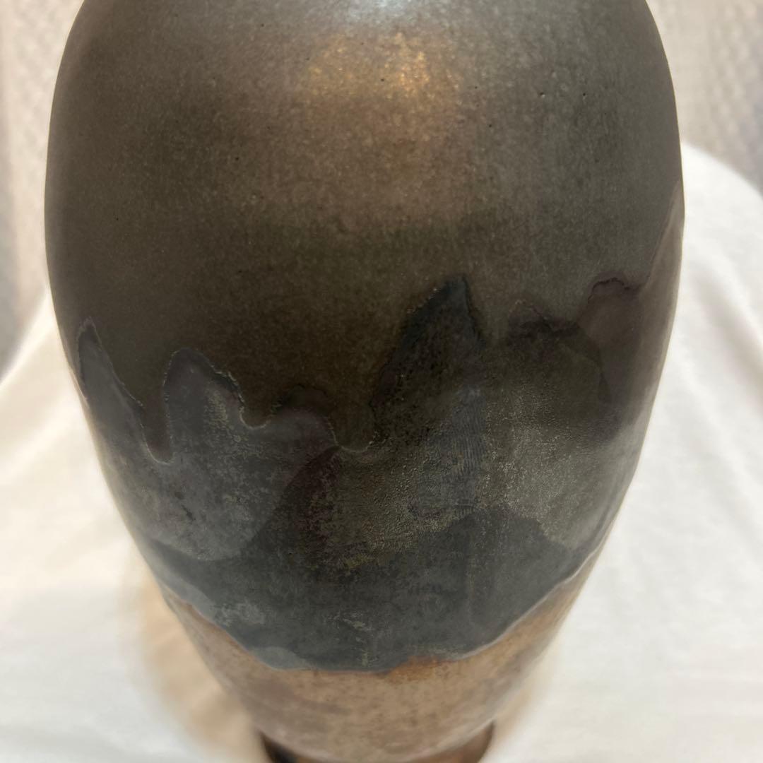 斎藤修　益子焼　日本工芸会正会員　花瓶　壺