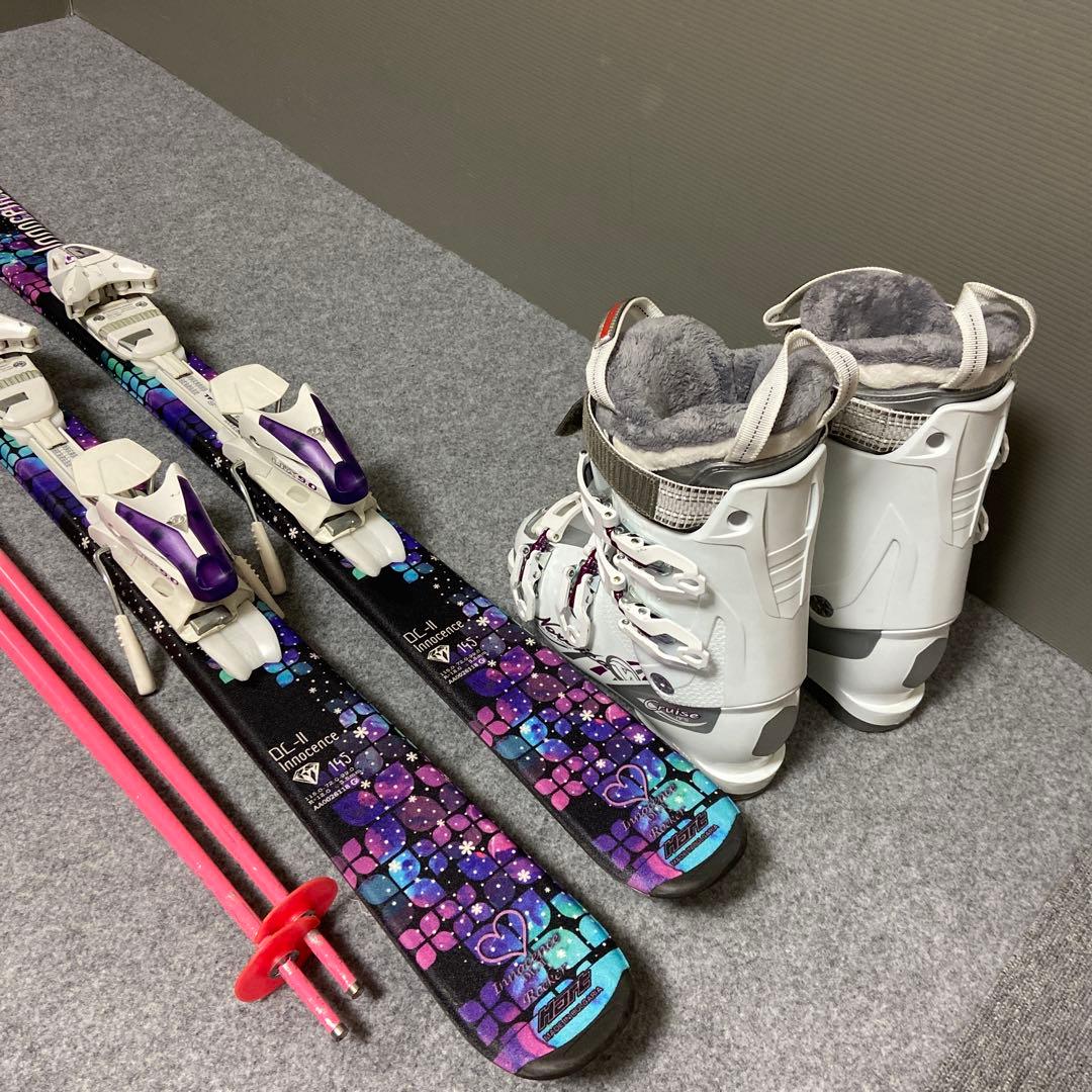 ★メンテナンス済　大人スキーセット 板145cm ブーツ24〜24.5cm