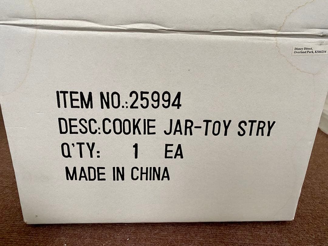 アンティーク ディズニー トイストーリー バズライトイヤー 陶器製クッキージャー