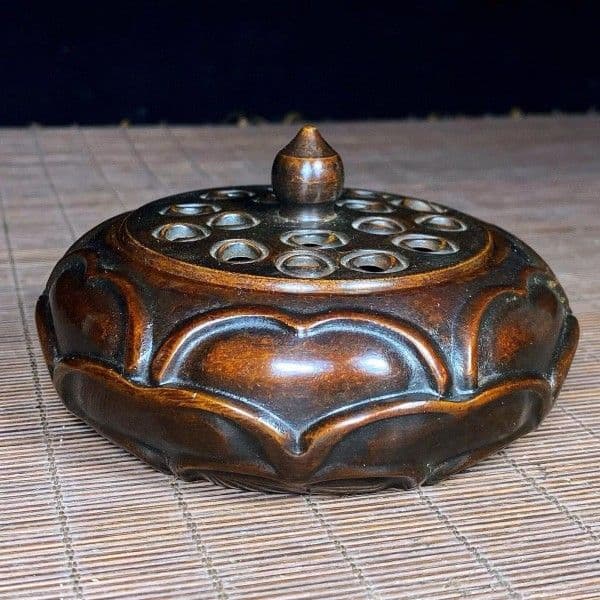 蓮華香炉 銅香炉 茶道具 香道具 仏具 工芸品 置物