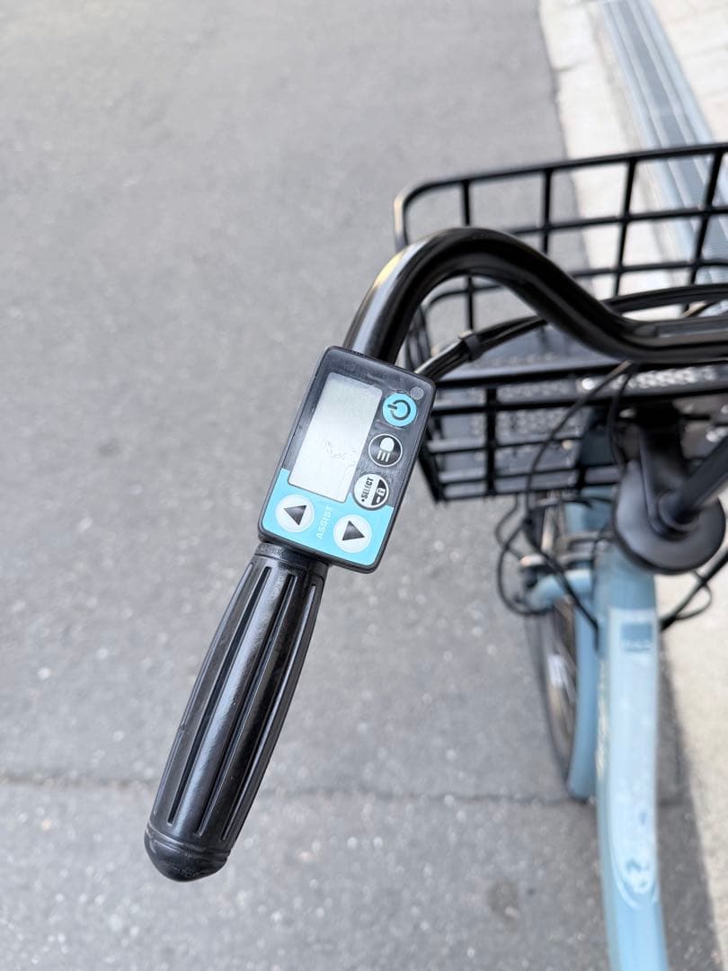 子供乗せ　ヤマハ　水色 電動アシスト自転車 チャイルドシート付き