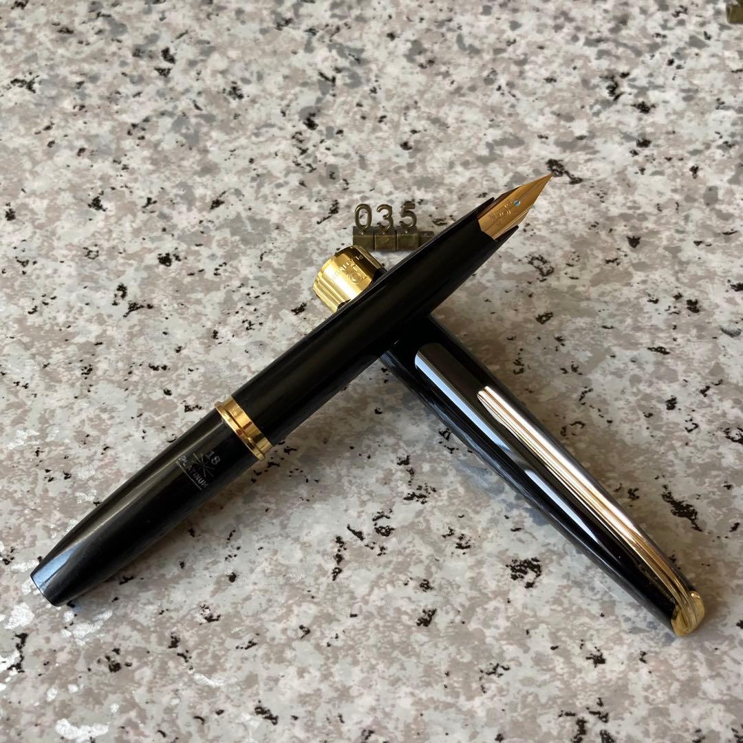 #035 オーバーホール済み 万年筆 PLATINUM ショート18k