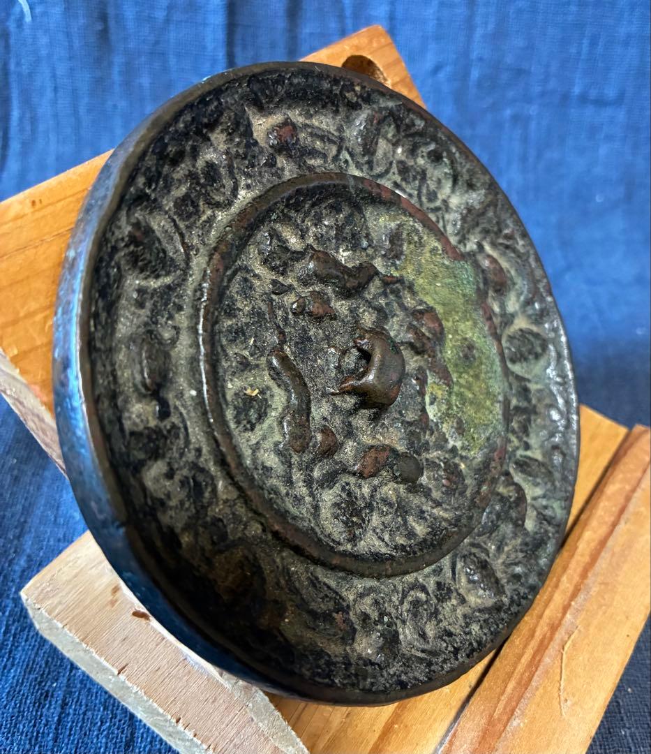 海獣葡萄鏡　古鏡　唐