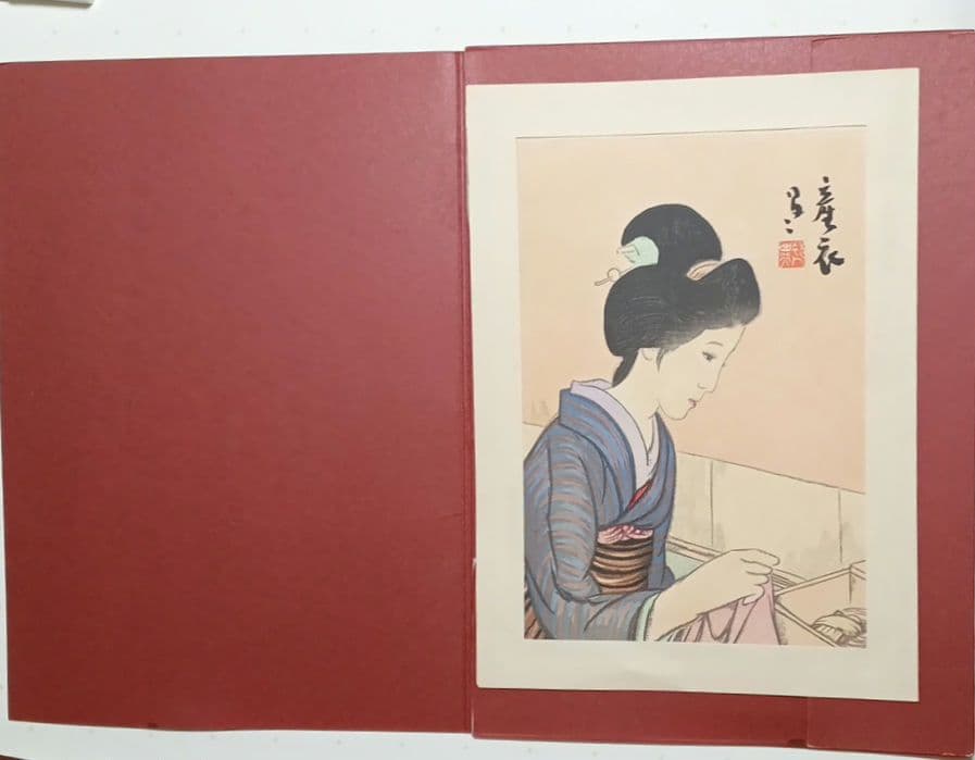 女十題ノ内産衣竹久夢二画 加藤潤二版昭和13年復刻出版初版は大正10年 おまけ付