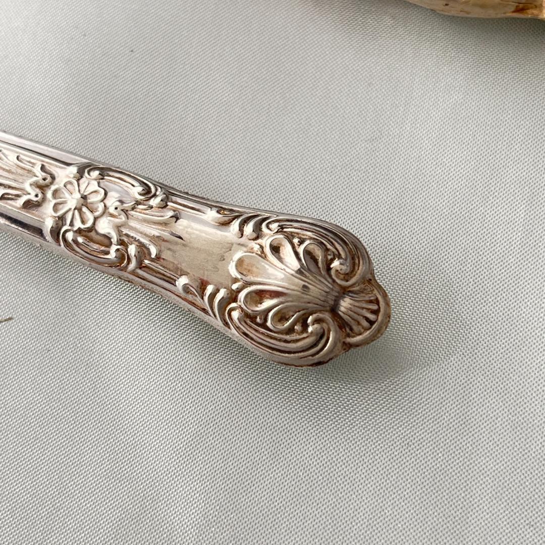 【Harrison Brothers】 【純銀ハンドル】プレザーブスプーン