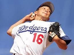ロサンゼルス・ドジャース　野茂英雄 選手 背番号１６ ユニフォーム