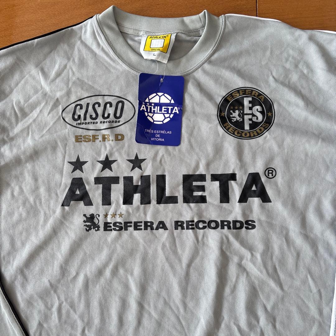 新品限定コラボ！アスレタ×シスコレコード長袖プラックティスシャツL/別注グレー