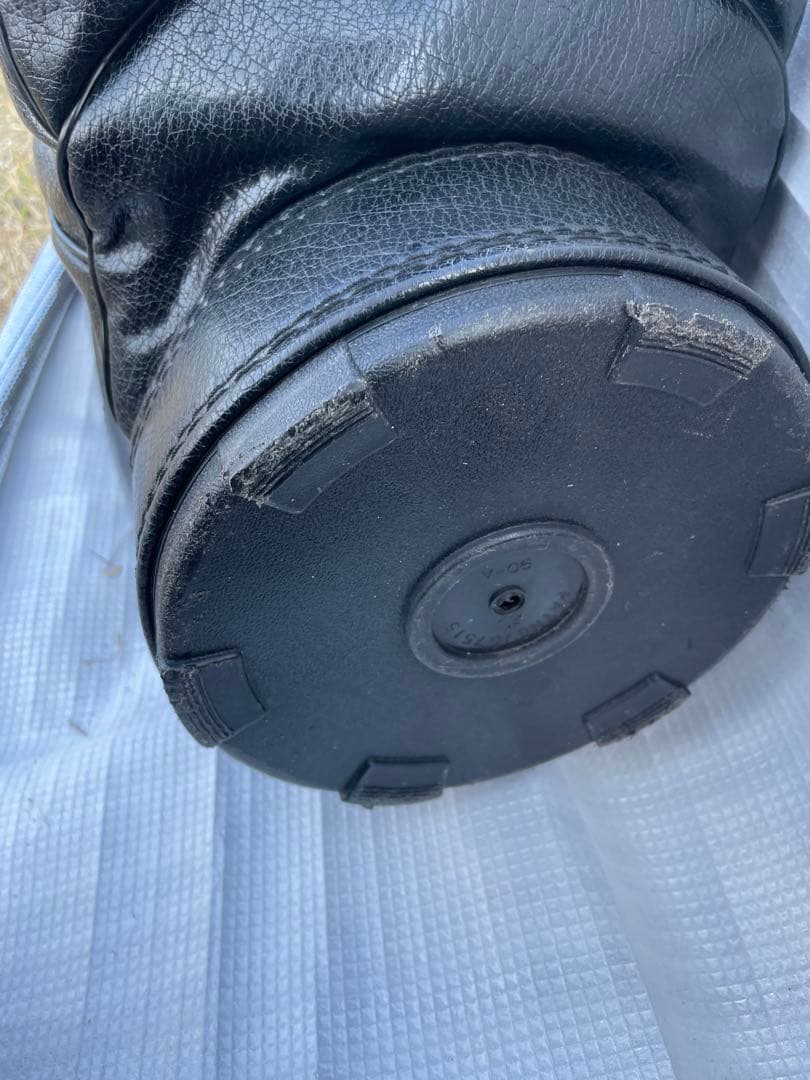 黒 合成皮革 スタンドゴルフバッグ