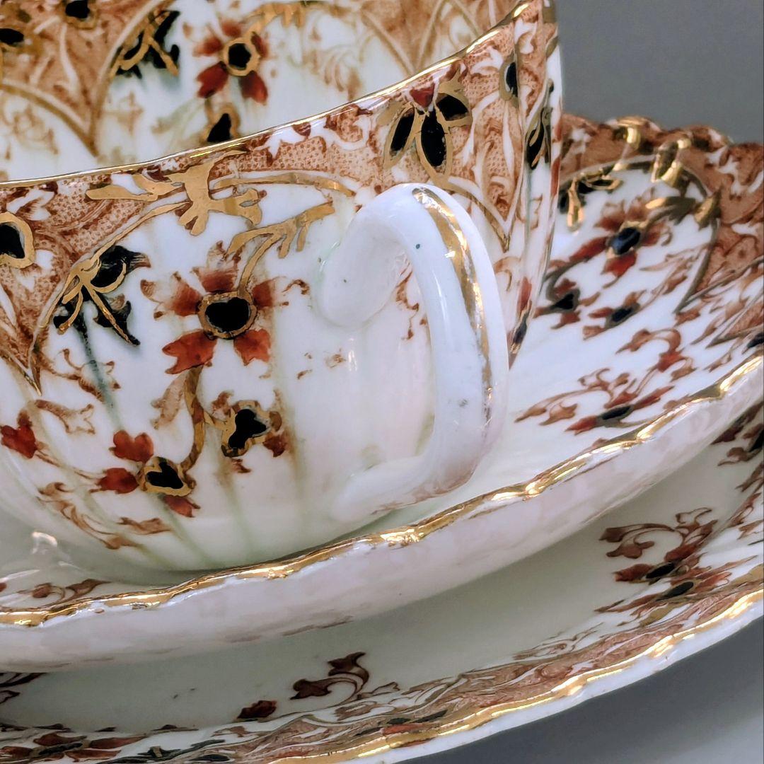 英国アンティーク　サミュエルラドフォード　1800年代トリオ　カップ＆ソーサー