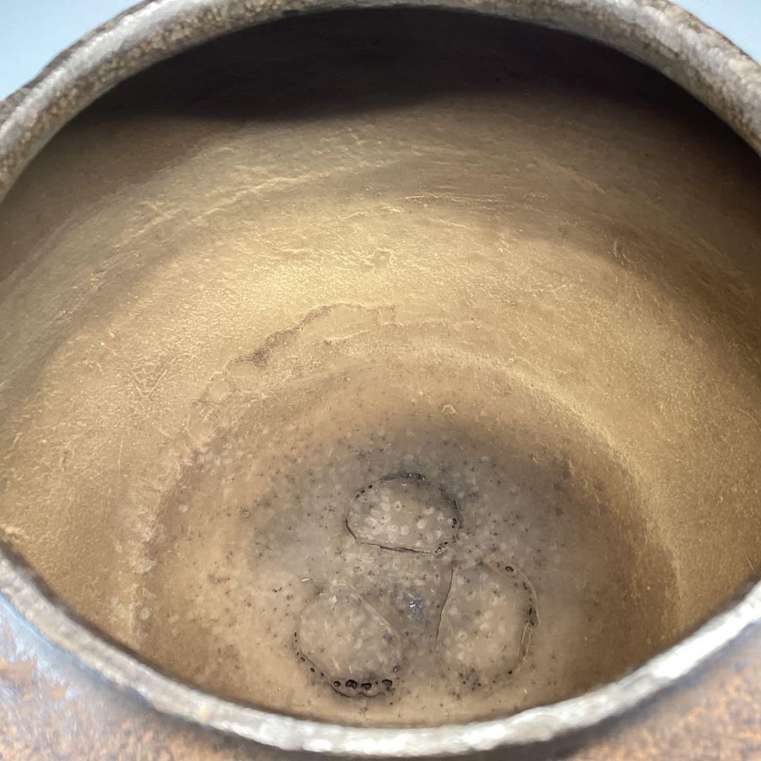 般若勘渓　時代写　老松紋　真形釜　(共箱)