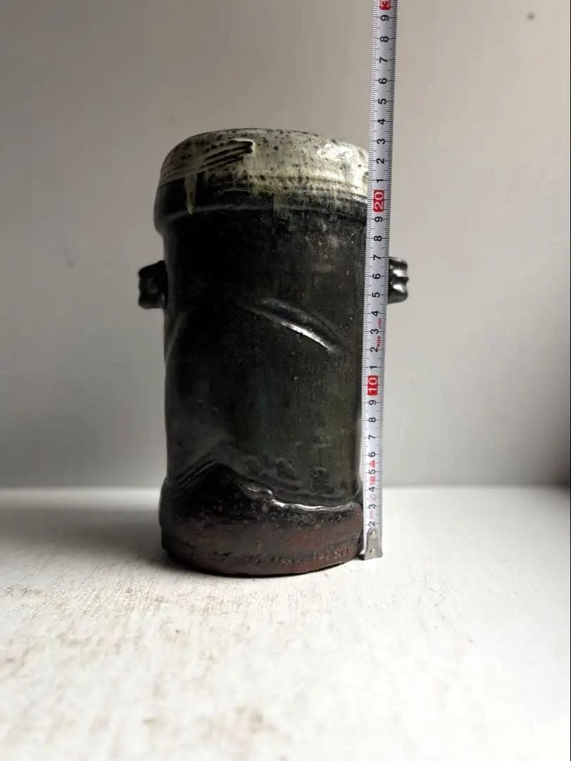 609 田中佐次郎 山瀬窯 水指 水差し 唐津焼 茶道 茶道具 未使用 希少