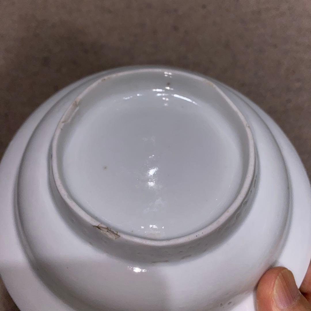 藍九谷　染付　蝶草花文　皿　江戸初期