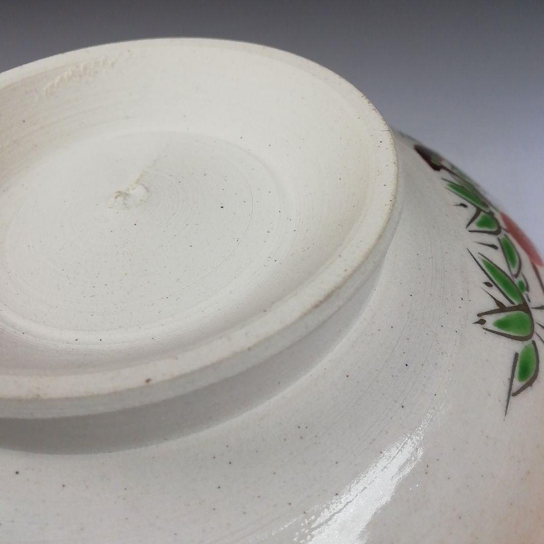 Ｔ４７６　茶碗　『仁清写　四君子絵』『清雲 造』　共箱　抹茶碗　茶道具