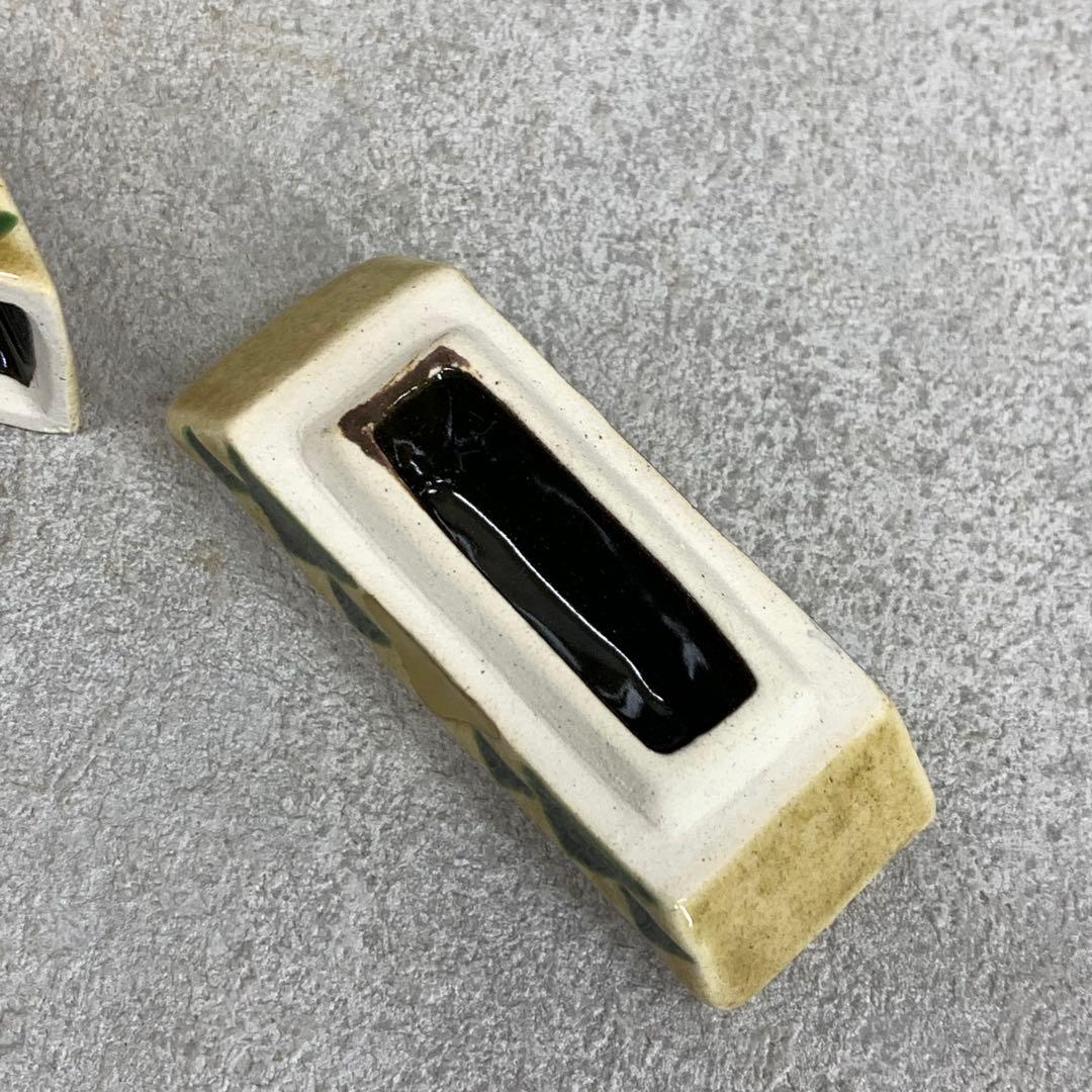 香合 紀太理光 共箱 富田焼 三角 茶道具 茶の湯 B-6