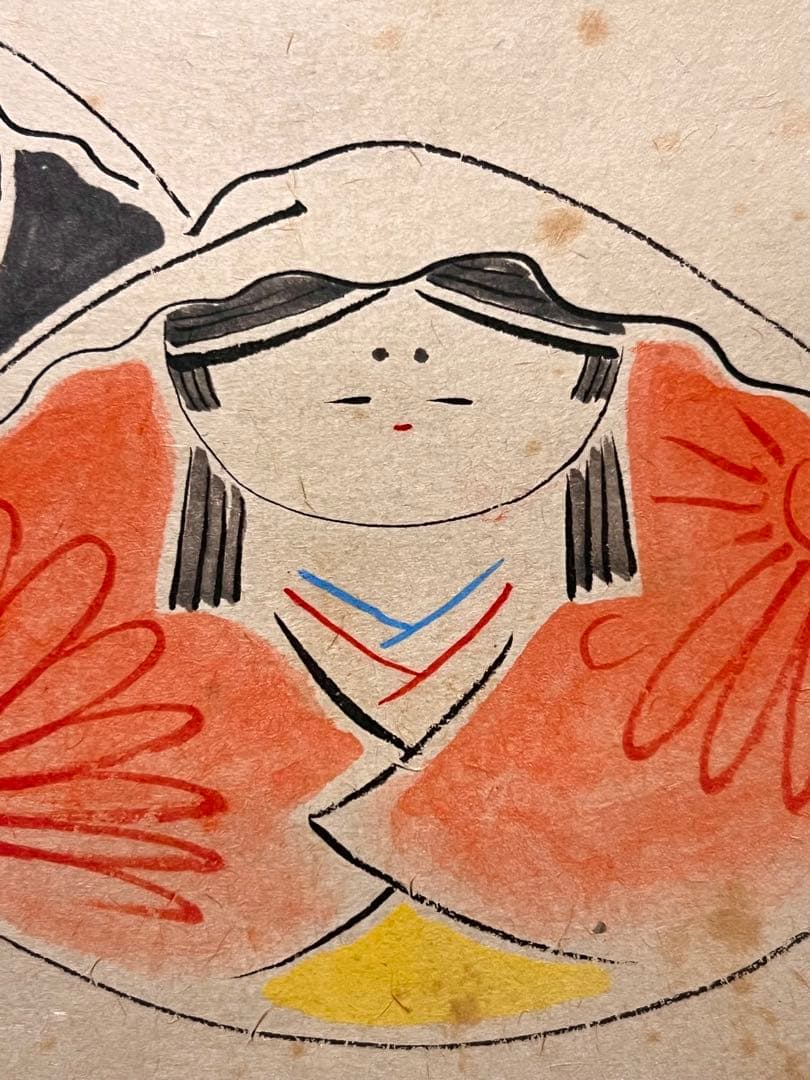 小林太玄 掛け軸 掛軸 直筆 書 「貝雛ノ図 画賛」大徳寺 茶掛 雛人形 お雛様