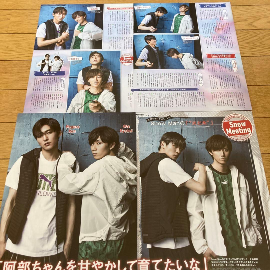 青*様 ★目黒蓮＆阿部亮平★めめあべ完全版★切り抜きファイル32P★匿名配送★激