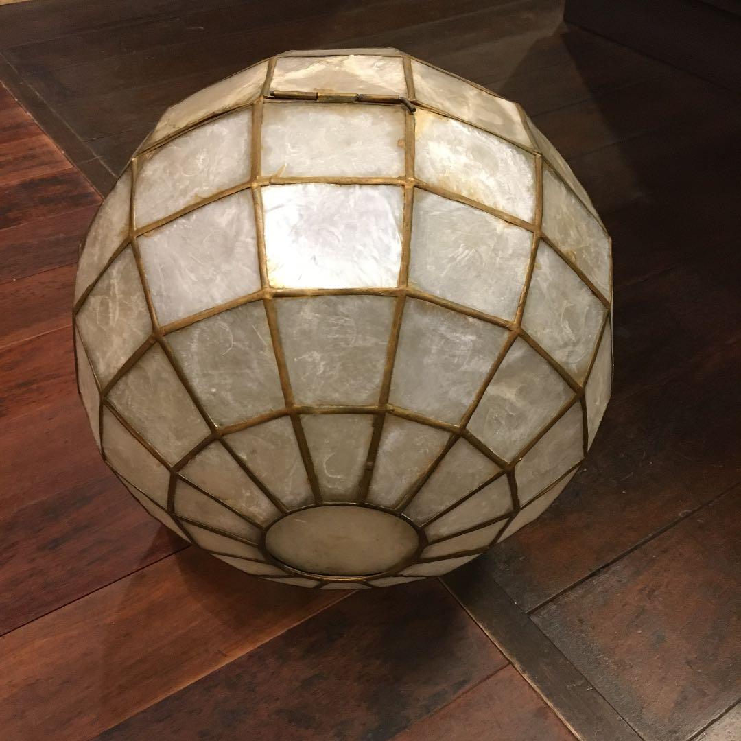 アンティーク　ランプシェード　螺鈿