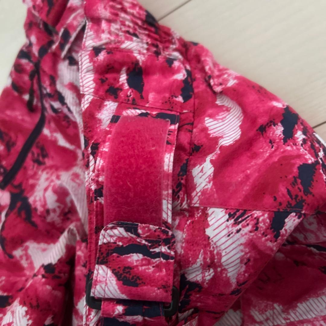 子ども用ピンク迷彩スキーウェア