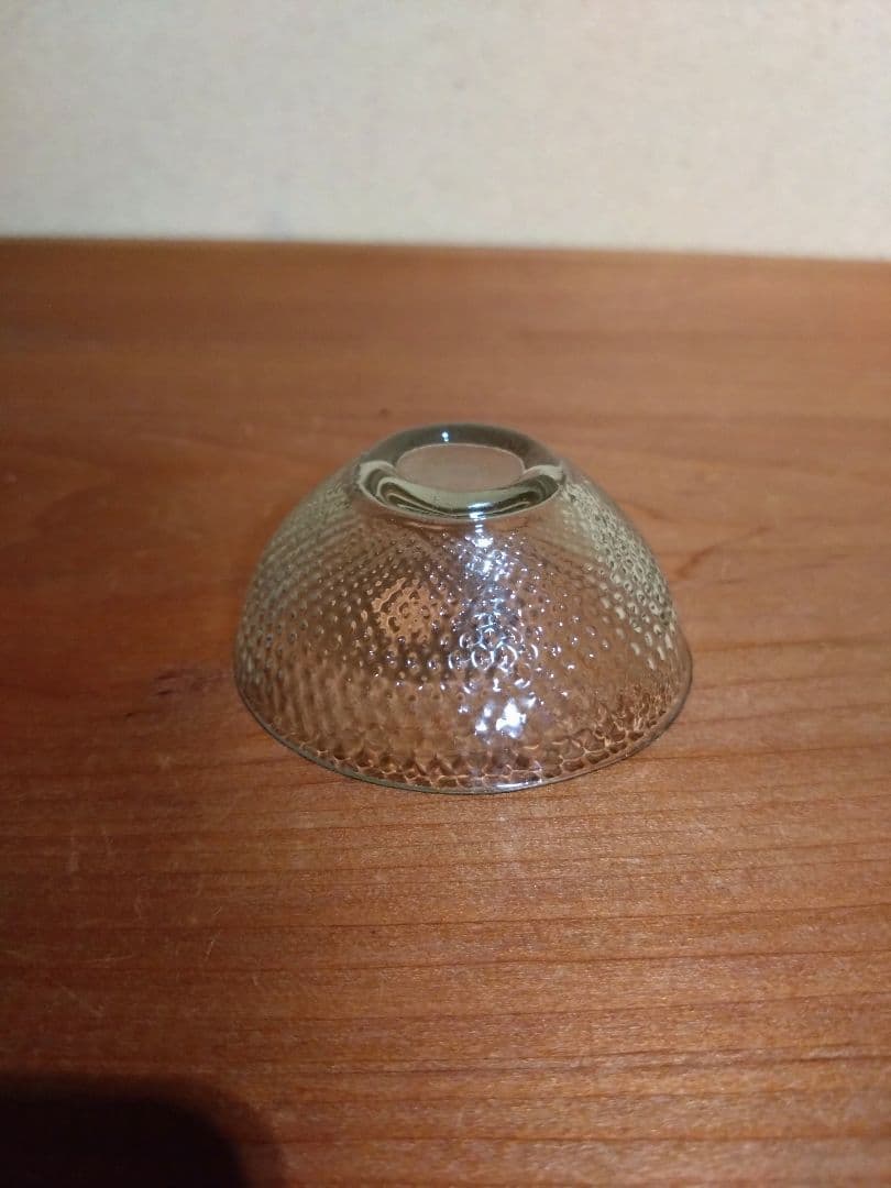 明治ガラス あられ紋 盃 猪口