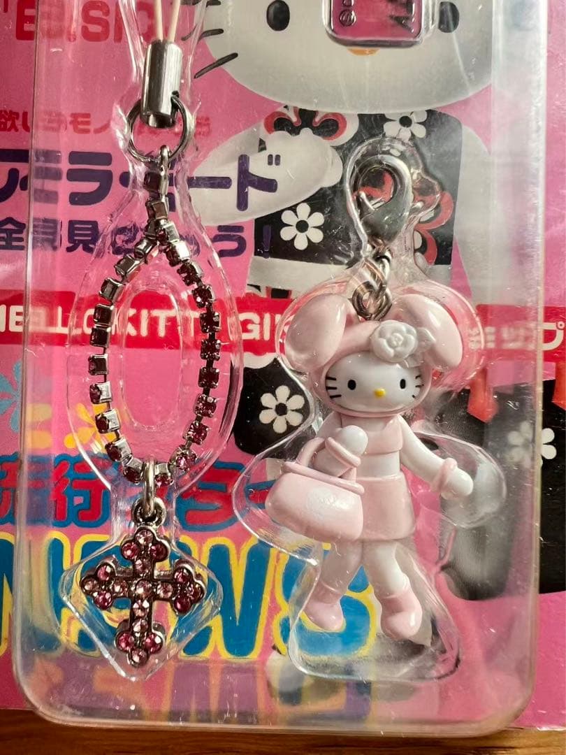 GIRLS！ ハローキティ ラインストーンストラップ 2003年