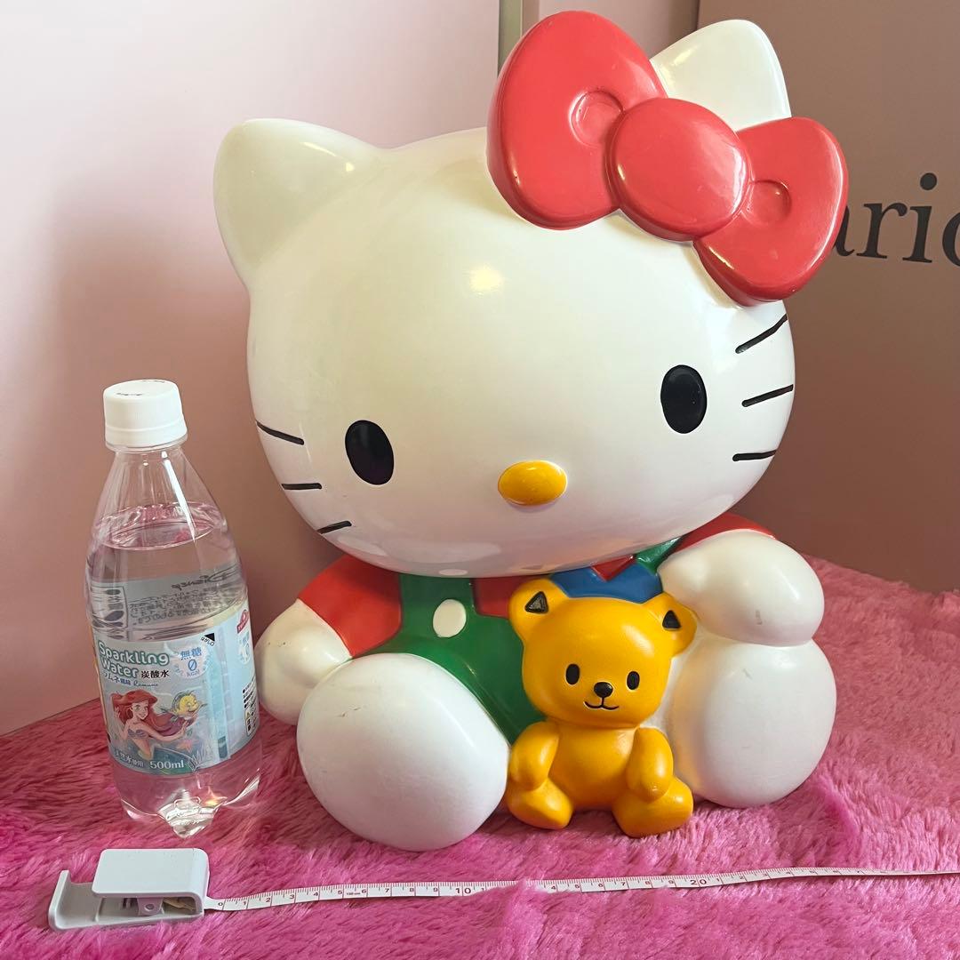 【平成レトロ】ハローキティ 特大フィギュア貯金箱 訳あり 当時物 激レア