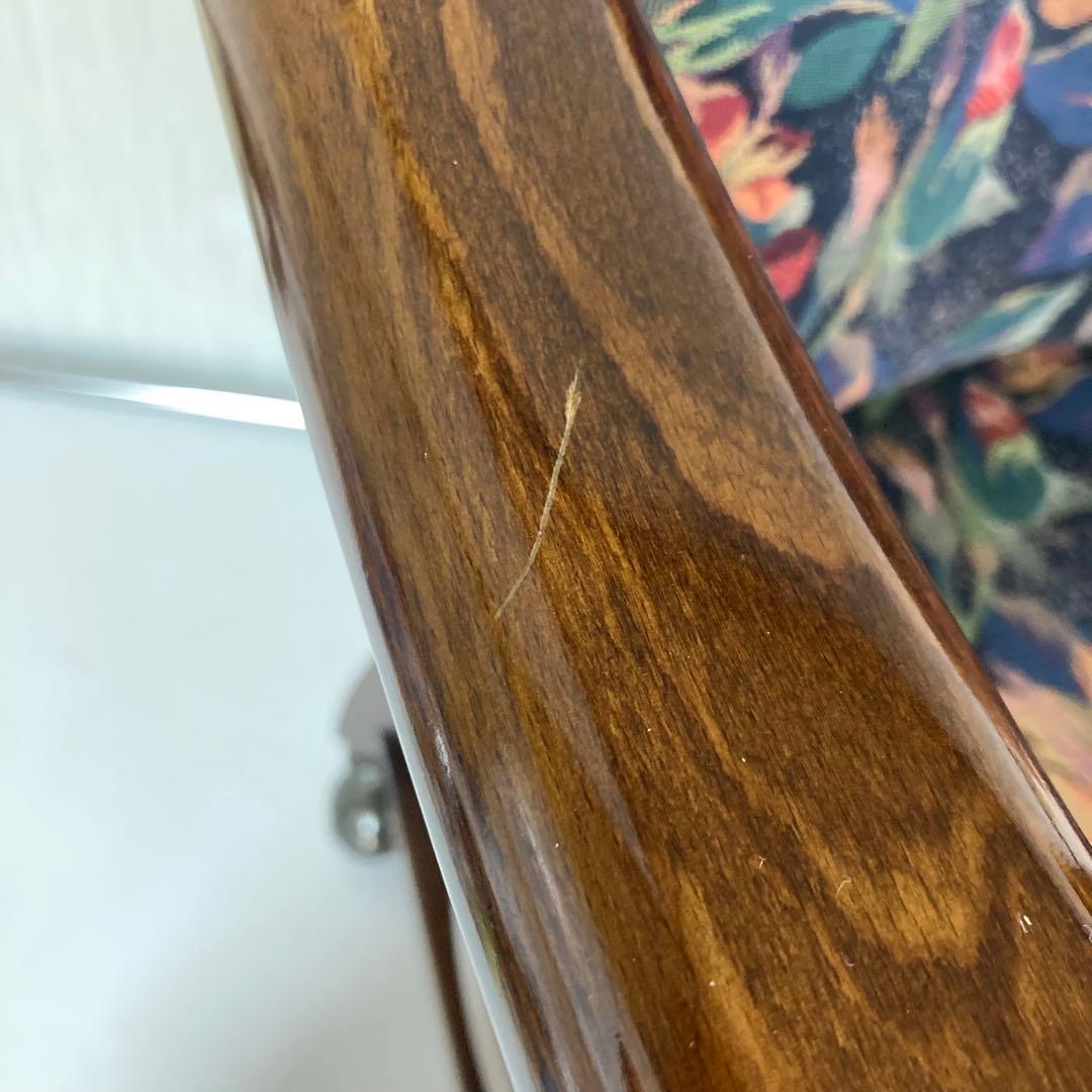 カリモク コロニアル アームチェア 椅子 1人がけ キャスター付き