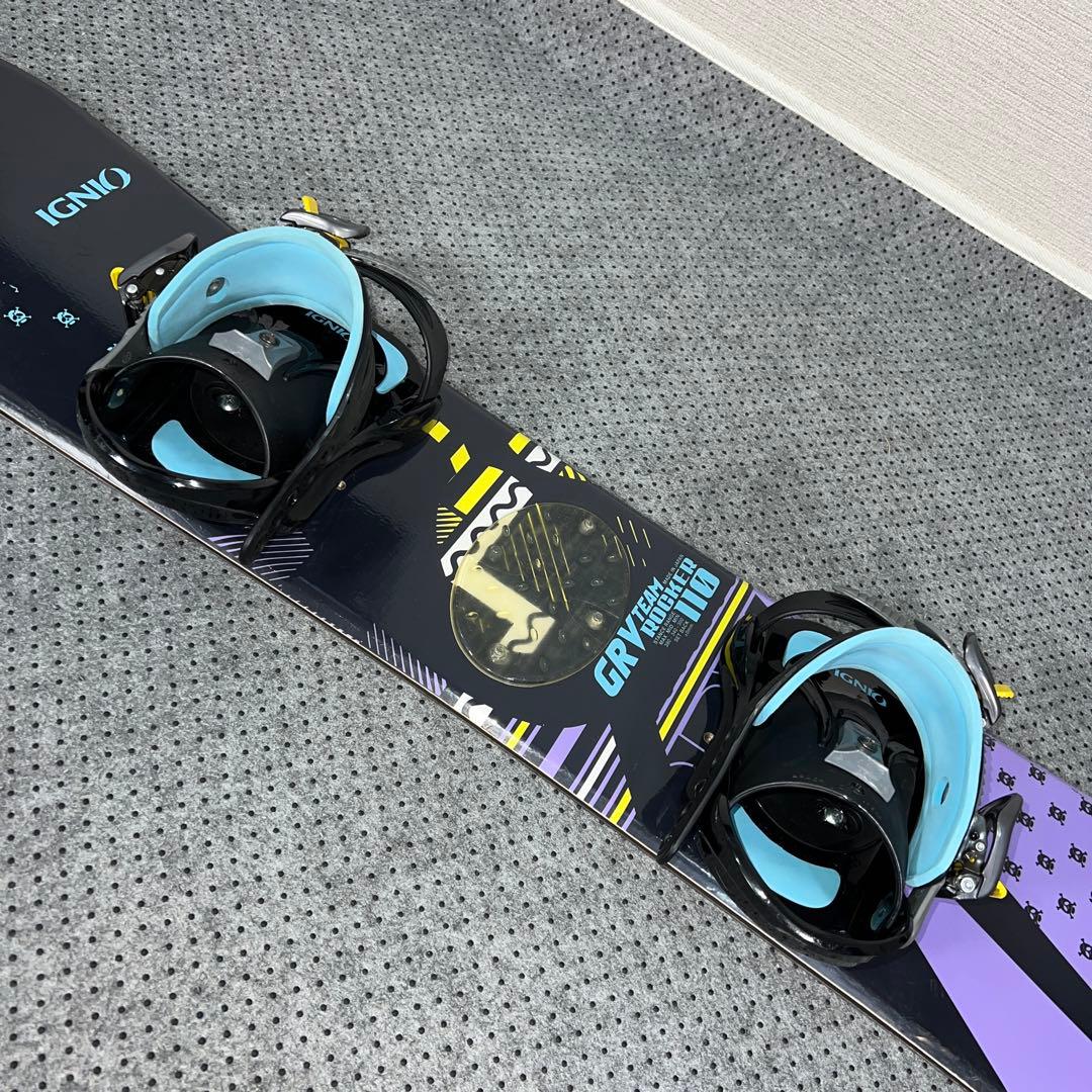 7-8回使用 キッズスノーボード 110cm IGNIO＋バイン＋レースブーツ