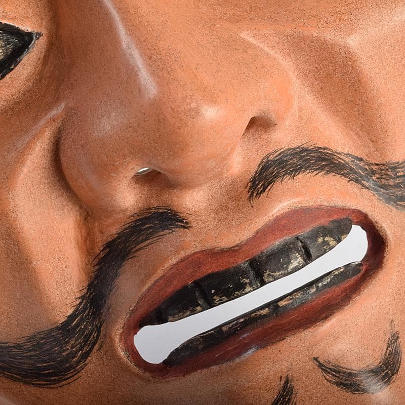 能面　能楽　雅楽　木彫　怪士　V　R9493