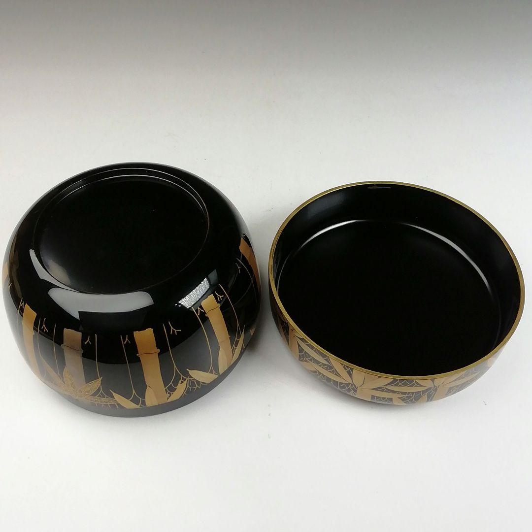 Ｔ８３５　棗　『竹林蒔絵』『平棗』『雲斎 作』　共箱　茶道具