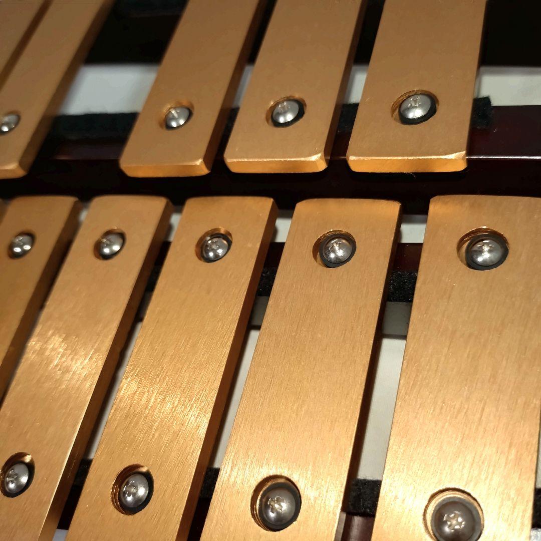 希少　YAMAHA　グロッケン　ゴールド　卓上鉄琴　32音　ハードケース付き