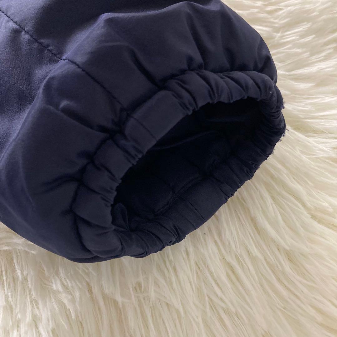 ビームスゴルフ ナイロンジャケット 中綿 S フード ネイビー ダブルジップ