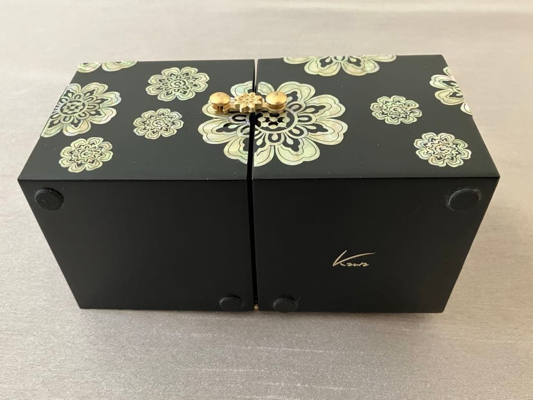 螺鈿(らでん)細工 韓国伝統工芸 ジュエリーボックス 小物入れ 双子宝石箱