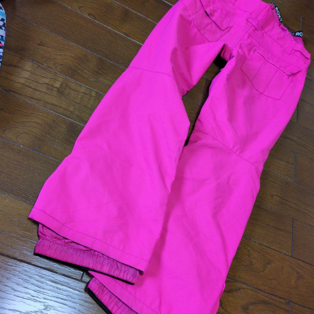 【美品】ROXY　スノボウェア　上下セット　Ｓ　総柄　　 ジオメトリック　ピンク