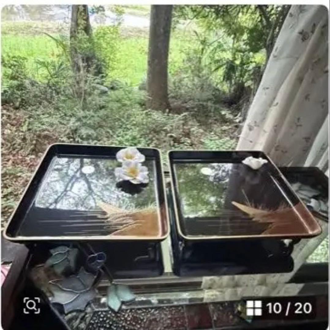 2244様感謝‼️JAPANGOZEN超絶時代蒔絵「源氏物語　須磨　明石」御膳5客