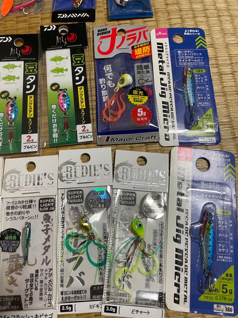 最終値下げ中アジング　ルアー　新品　中古　メガバス ルーディーズ　魚子メタル