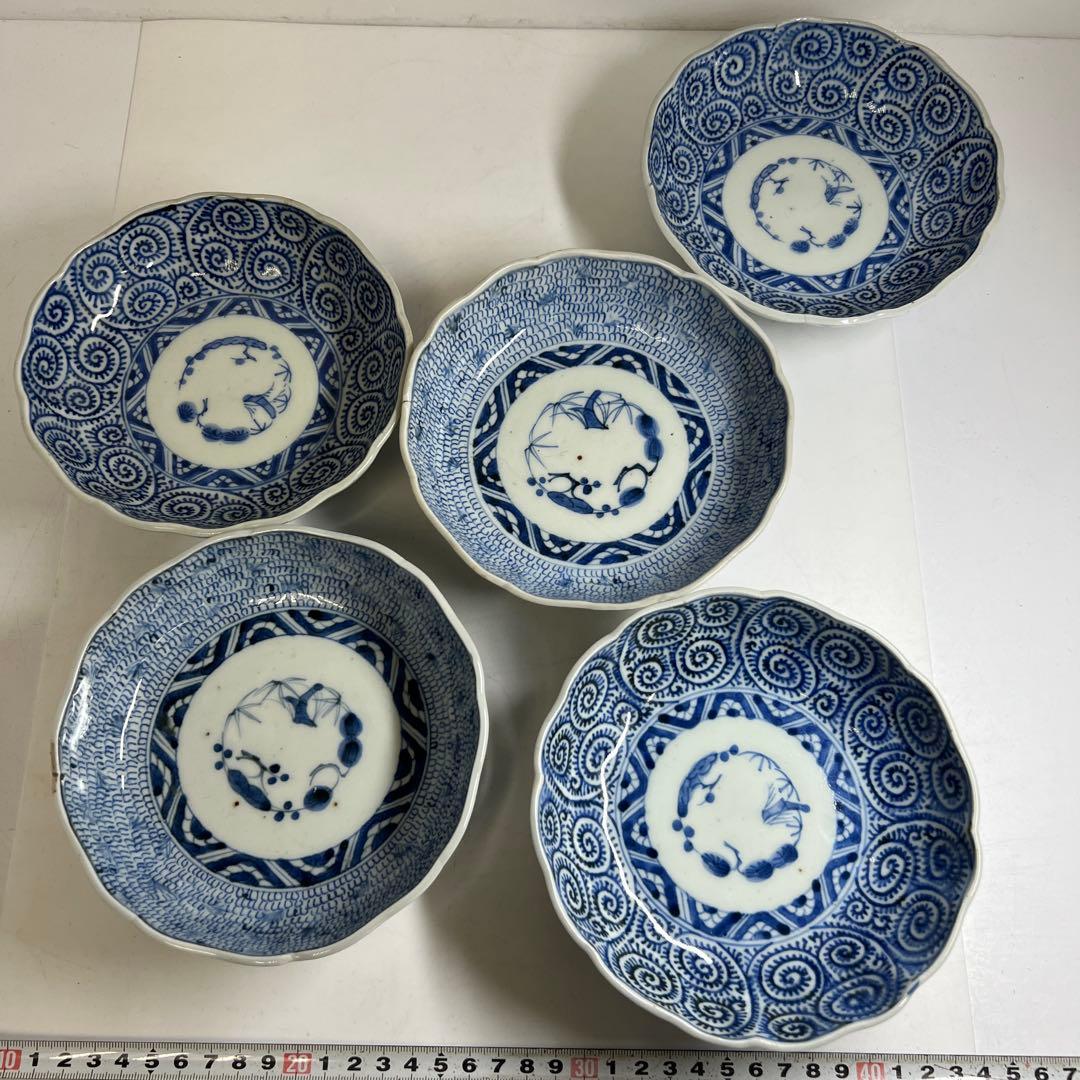 古伊万里　染付　蛸唐草等　東な7-1221①