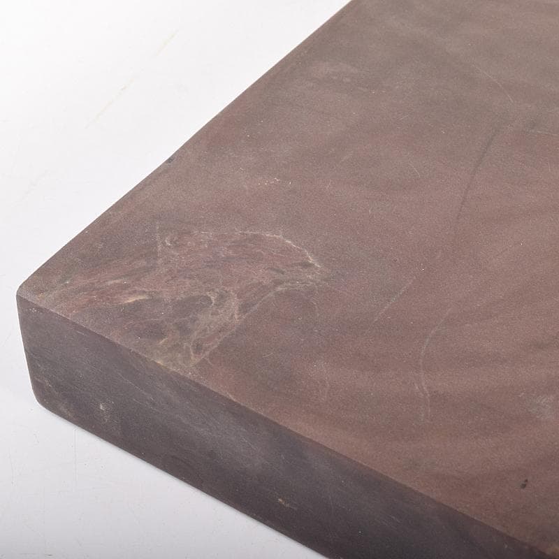 中国　書道具　端渓硯　唐木箱付　M　R7555