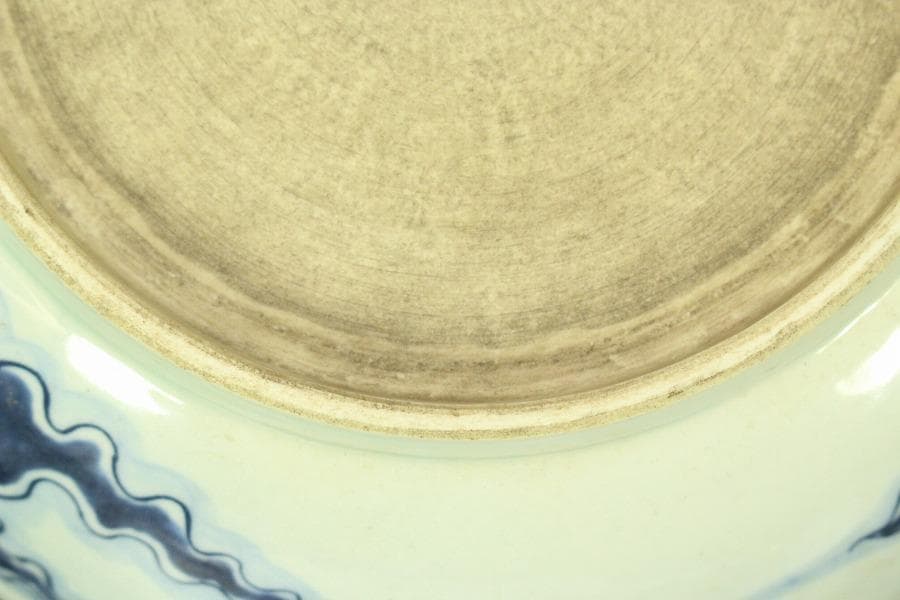 中国美術 青花 龍紋 皿(A736)