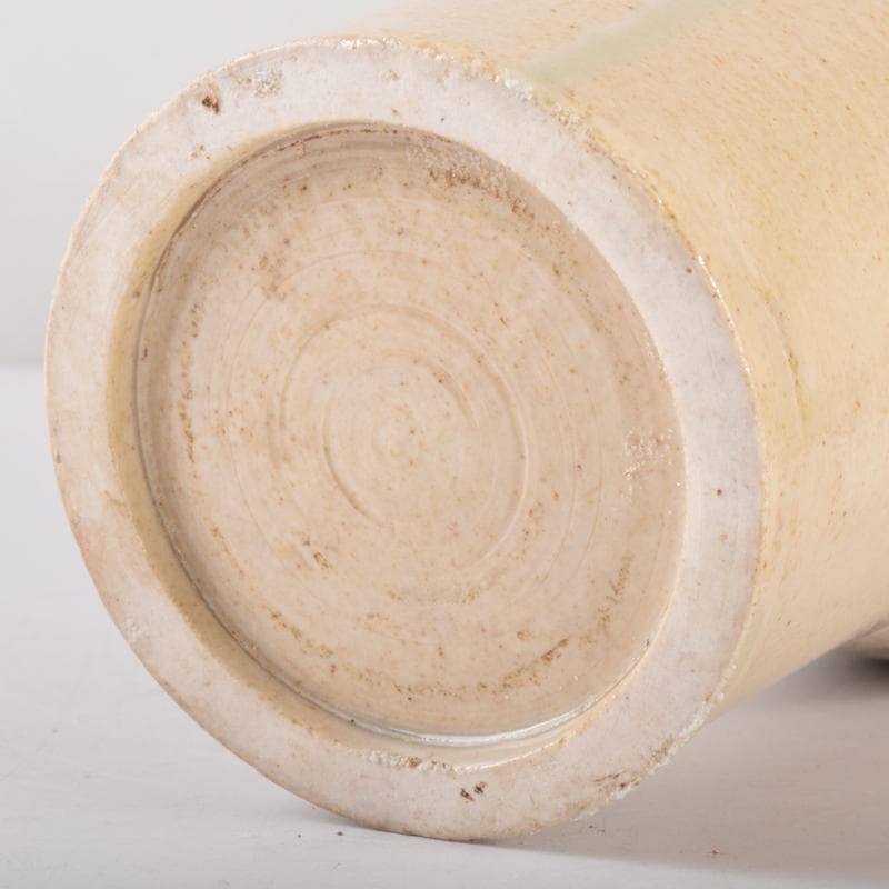 中国　徳化窯白磁　花草刻　花口瓶　C　7060A