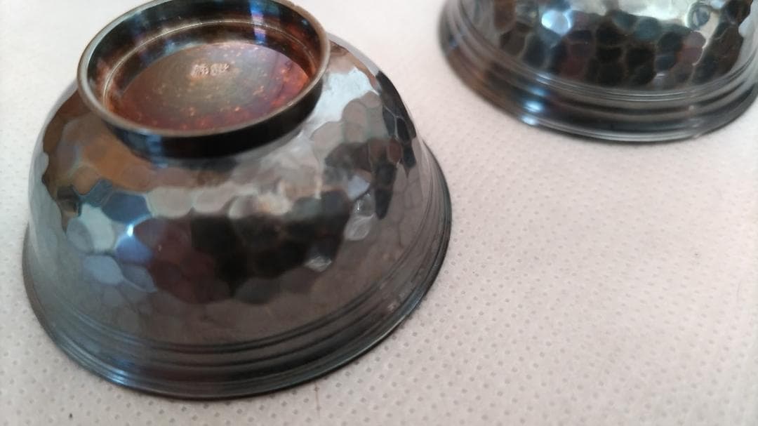 純銀刻印有　酒杯 5客