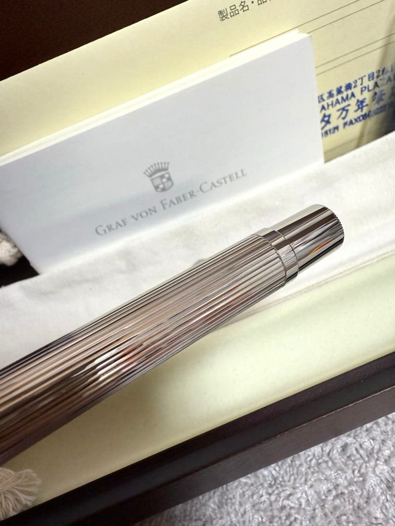 ファーバーカステル　万年筆　伯爵コレクション　プラチナコーティング　EFニブ