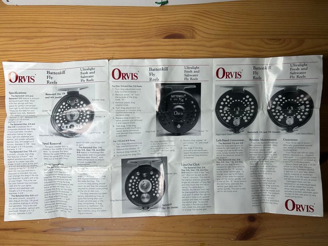 Orvis Battenkill DISC 3/4 フライリール