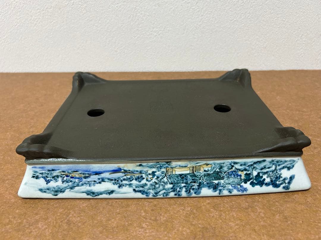 陶翠　絵鉢　盆栽鉢　小品盆栽　山野草