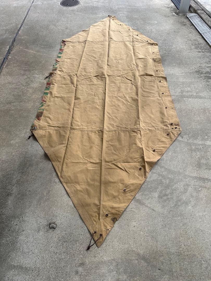 軍幕　フランス軍パップテント シェルターハーフ　リザードカモ　2枚セット