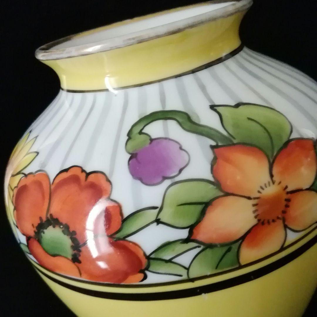 逸品　大正ロマン　オールドノリタケ　花瓶　花生け　アンティーク　M印　和骨董
